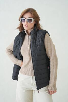 İçi Astarlı Su ve Rüzgar Geçirmez Cepli Kadın Yelek - 31