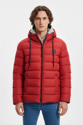 İçi Astarlı Su ve Rüzgar Geçirmez Cepli Kapüşonlu Erkek Mont - 18