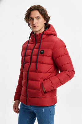 İçi Astarlı Su ve Rüzgar Geçirmez Cepli Kapüşonlu Erkek Mont - 21