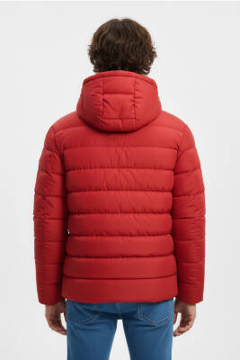 İçi Astarlı Su ve Rüzgar Geçirmez Cepli Kapüşonlu Erkek Mont - 22