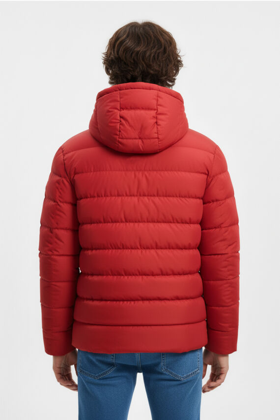 İçi Astarlı Su ve Rüzgar Geçirmez Cepli Kapüşonlu Erkek Mont - 22