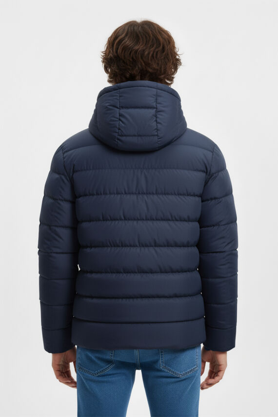 İçi Astarlı Su ve Rüzgar Geçirmez Cepli Kapüşonlu Erkek Mont - 27