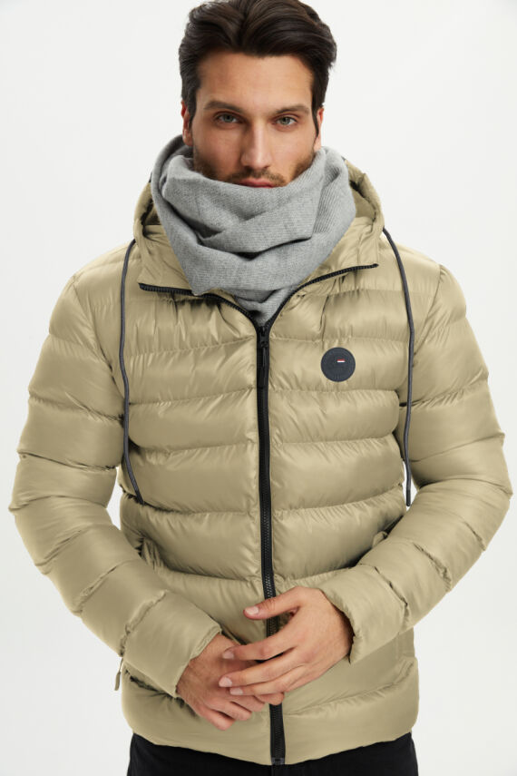 İçi Astarlı Su ve Rüzgar Geçirmez Cepli Kapüşonlu Erkek Mont - 31