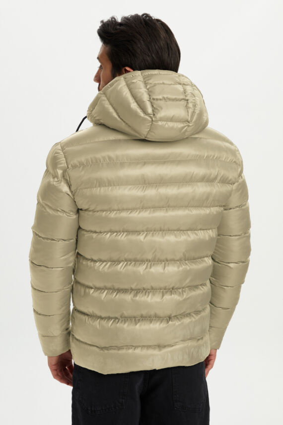 İçi Astarlı Su ve Rüzgar Geçirmez Cepli Kapüşonlu Erkek Mont - 33