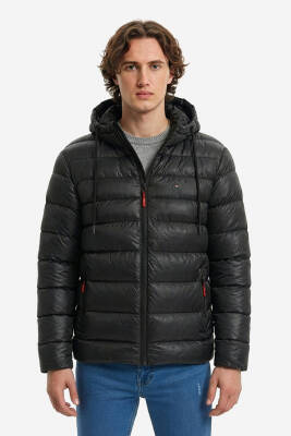 D1fference İçi Astarlı Cepli Kapüşonlu Jel Elyaflı Su ve Rügar Geçirmez Erkek Kışlık Mont