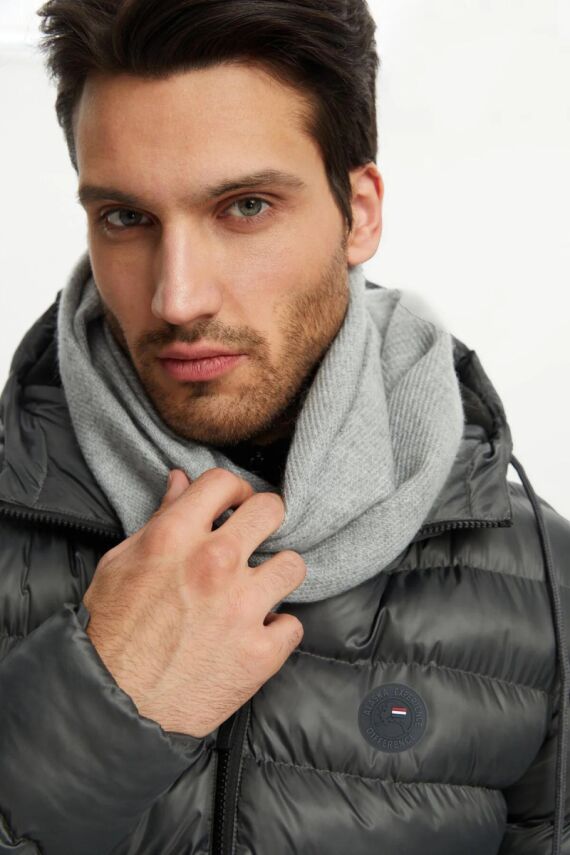 İçi Astarlı Su ve Rüzgar Geçirmez Cepli Kapüşonlu Erkek Mont - 5