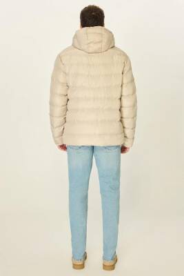 İçi Astarlı Su ve Rüzgar Geçirmez Cepli Kapüşonlu Erkek Mont - 6