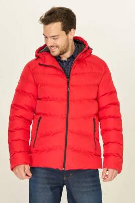 İçi Astarlı Su ve Rüzgar Geçirmez Cepli Kapüşonlu Erkek Mont - 15