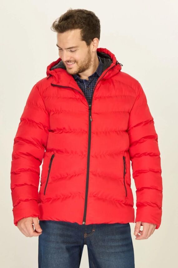 İçi Astarlı Su ve Rüzgar Geçirmez Cepli Kapüşonlu Erkek Mont - 15