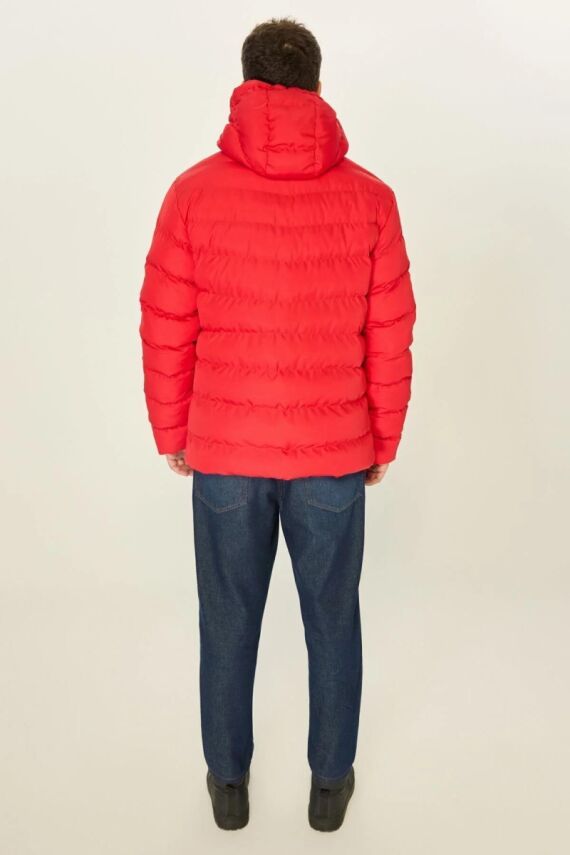 İçi Astarlı Su ve Rüzgar Geçirmez Cepli Kapüşonlu Erkek Mont - 18