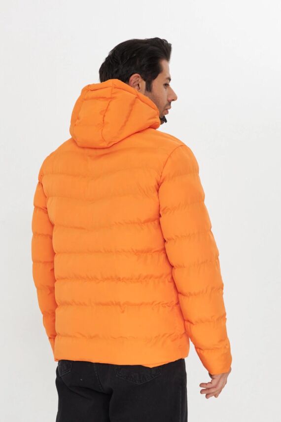 İçi Astarlı Su ve Rüzgar Geçirmez Cepli Kapüşonlu Erkek Mont - 36