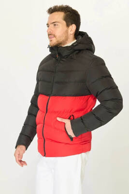 İçi Astarlı Su ve Rüzgar Geçirmez Cepli Kapüşonlu Erkek Mont - 20