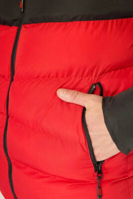 İçi Astarlı Su ve Rüzgar Geçirmez Cepli Kapüşonlu Erkek Mont - 23