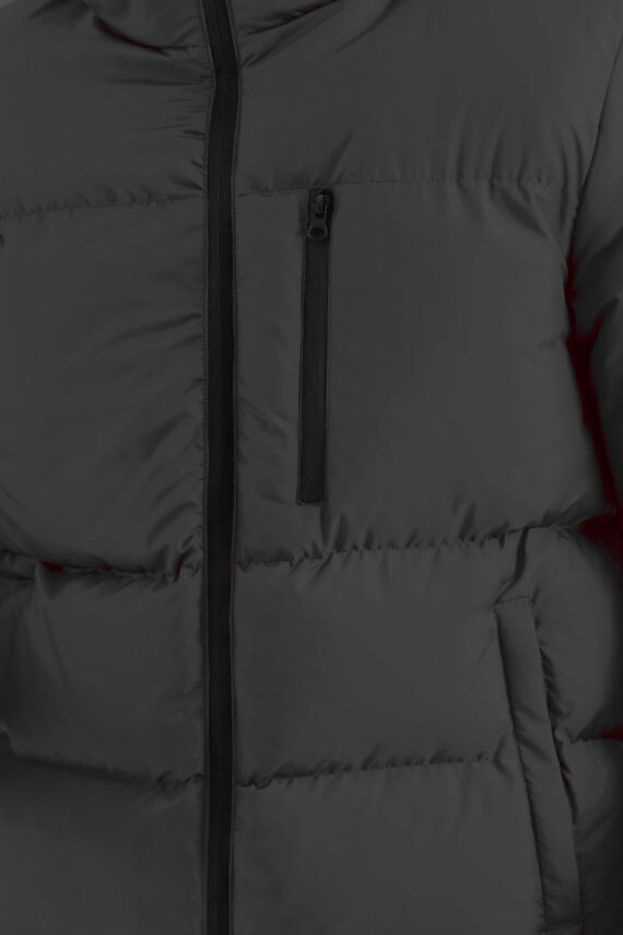 İçi Astarlı Su ve Rüzgar Geçirmez Cepli Kapüşonlu Erkek Mont - 12