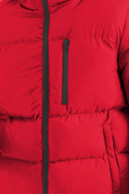 İçi Astarlı Su ve Rüzgar Geçirmez Cepli Kapüşonlu Erkek Mont - 22