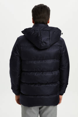 İçi Astarlı Su ve Rüzgar Geçirmez Cepli Kapüşonlu Erkek Mont - 32