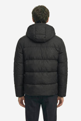 D1fference İçi Astarlı Cepli Kapüşonlu Jel Elyaflı Su ve Rügar Geçirmez Erkek Kışlık Mont - 5