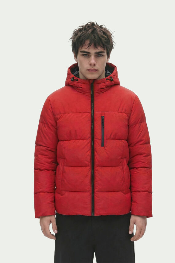 D1fference İçi Astarlı Cepli Kapüşonlu Jel Elyaflı Su ve Rügar Geçirmez Erkek Kışlık Mont - 11