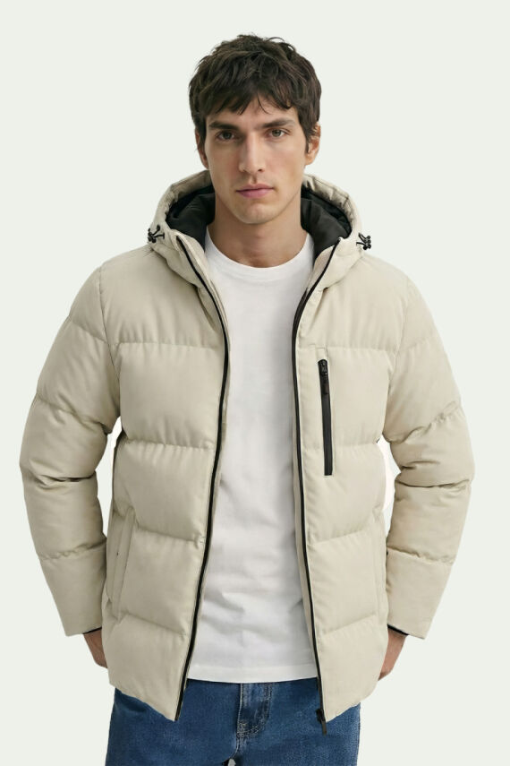 D1fference İçi Astarlı Cepli Kapüşonlu Jel Elyaflı Su ve Rügar Geçirmez Erkek Kışlık Mont - 17