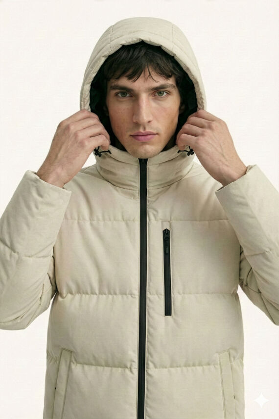 D1fference İçi Astarlı Cepli Kapüşonlu Jel Elyaflı Su ve Rügar Geçirmez Erkek Kışlık Mont - 19