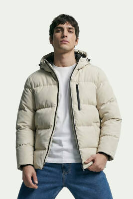 D1fference İçi Astarlı Cepli Kapüşonlu Jel Elyaflı Su ve Rügar Geçirmez Erkek Kışlık Mont - 20