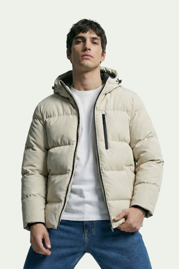 D1fference İçi Astarlı Cepli Kapüşonlu Jel Elyaflı Su ve Rügar Geçirmez Erkek Kışlık Mont - 20