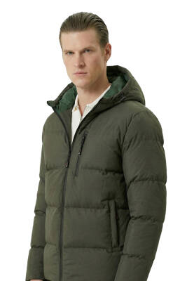 D1fference İçi Astarlı Cepli Kapüşonlu Jel Elyaflı Su ve Rügar Geçirmez Erkek Kışlık Mont - 24