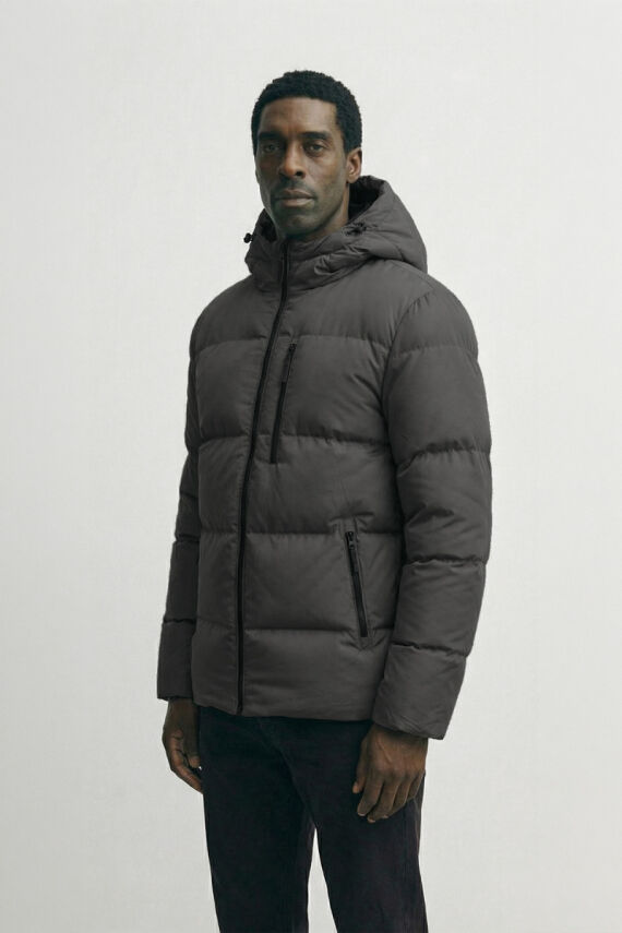 D1fference İçi Astarlı Cepli Kapüşonlu Jel Elyaflı Su ve Rügar Geçirmez Erkek Kışlık Mont - 28