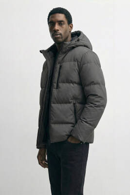 D1fference İçi Astarlı Cepli Kapüşonlu Jel Elyaflı Su ve Rügar Geçirmez Erkek Kışlık Mont - 27