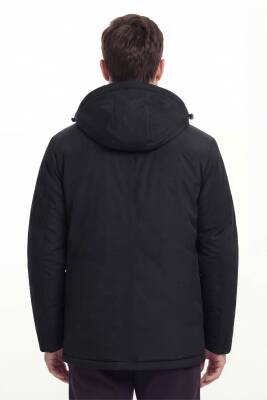 D1fference İçi Astarlı Cepli Kapüşonlu Jel Elyaflı Su ve Rügar Geçirmez Erkek Kışlık Mont - 11