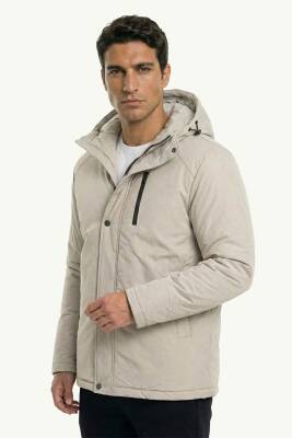 D1fference İçi Astarlı Cepli Kapüşonlu Jel Elyaflı Su ve Rügar Geçirmez Erkek Kışlık Mont - 14