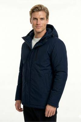 D1fference İçi Astarlı Cepli Kapüşonlu Jel Elyaflı Su ve Rügar Geçirmez Erkek Kışlık Mont - 20