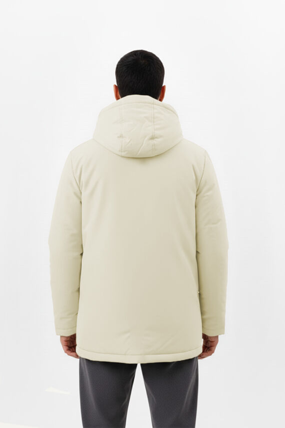 İçi Astarlı Su ve Rüzgar Geçirmez Cepli Kapüşonlu Erkek Mont - 11