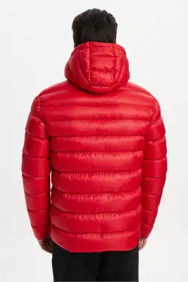 D1fference İçi Astarlı Cepli Kapüşonlu Jel Elyaflı Su ve Rügar Geçirmez Erkek Kışlık Mont - 5