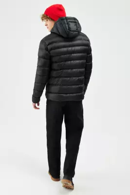 D1fference İçi Astarlı Cepli Kapüşonlu Jel Elyaflı Su ve Rügar Geçirmez Erkek Kışlık Mont - 10