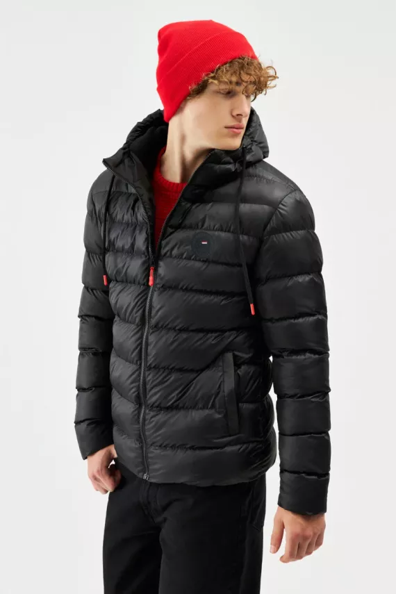 D1fference İçi Astarlı Cepli Kapüşonlu Jel Elyaflı Su ve Rügar Geçirmez Erkek Kışlık Mont - 13