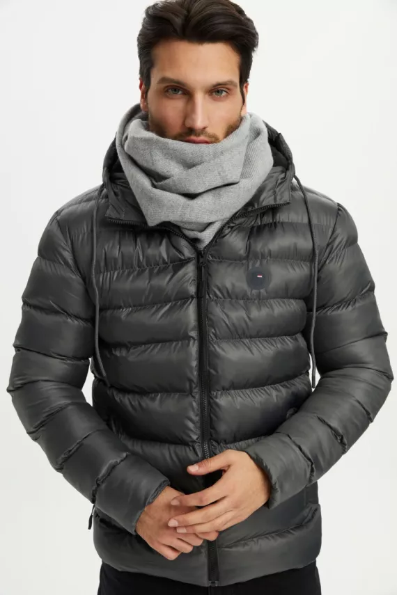 D1fference İçi Astarlı Cepli Kapüşonlu Jel Elyaflı Su ve Rügar Geçirmez Erkek Kışlık Mont - 16