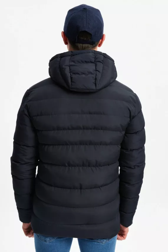 D1fference İçi Astarlı Cepli Kapüşonlu Jel Elyaflı Su ve Rügar Geçirmez Erkek Kışlık Mont - 25