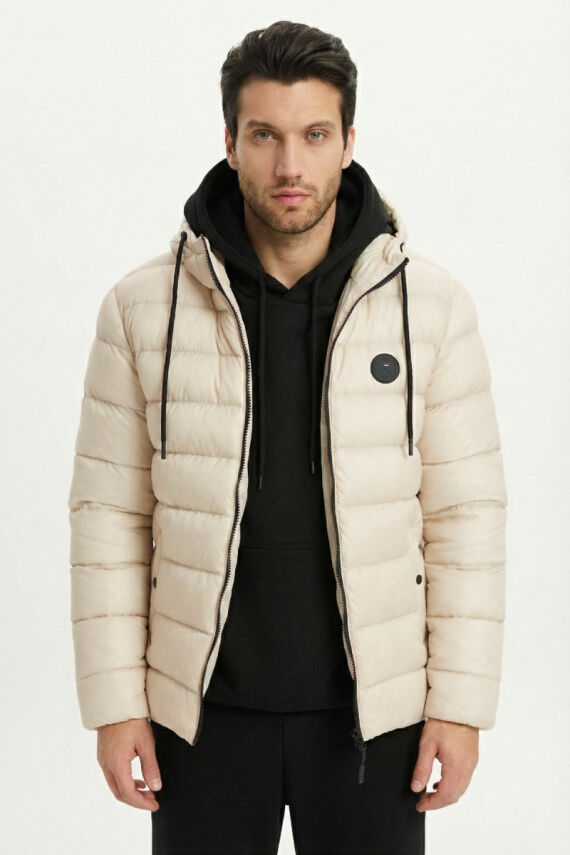 D1fference İçi Astarlı Cepli Kapüşonlu Jel Elyaflı Su ve Rügar Geçirmez Erkek Kışlık Mont - 29