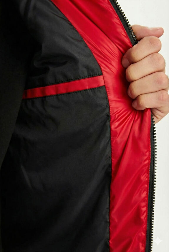 D1fference İçi Astarlı Cepli Kapüşonlu Jel Elyaflı Su ve Rügar Geçirmez Erkek Kışlık Mont - 6