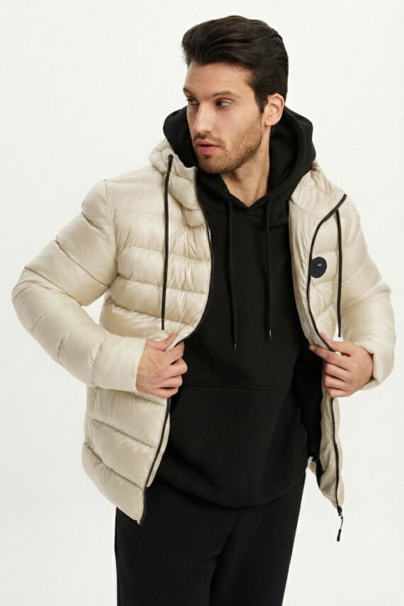 D1fference İçi Astarlı Cepli Kapüşonlu Jel Elyaflı Su ve Rügar Geçirmez Erkek Kışlık Mont - 28