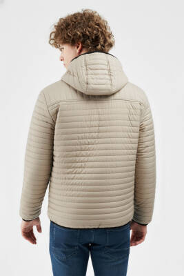 İçi Astarlı Su ve Rüzgar Geçirmez Cepli Kapüşonlu Erkek Mont - 26