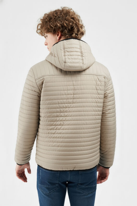 İçi Astarlı Su ve Rüzgar Geçirmez Cepli Kapüşonlu Erkek Mont - 26