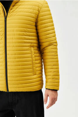 İçi Astarlı Su ve Rüzgar Geçirmez Cepli Kapüşonlu Erkek Mont - 29