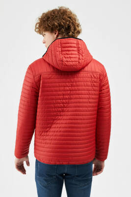 İçi Astarlı Su ve Rüzgar Geçirmez Cepli Kapüşonlu Erkek Mont - 36