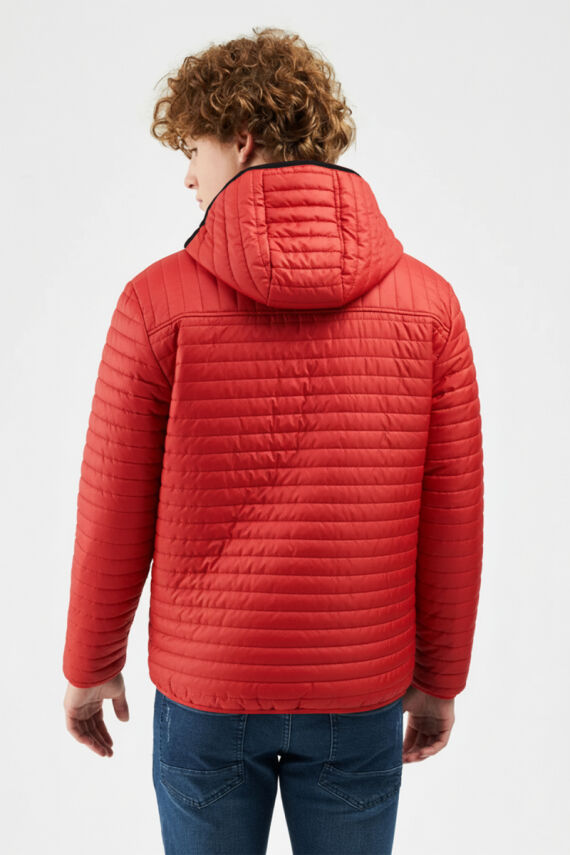 İçi Astarlı Su ve Rüzgar Geçirmez Cepli Kapüşonlu Erkek Mont - 36