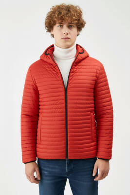 İçi Astarlı Su ve Rüzgar Geçirmez Cepli Kapüşonlu Erkek Mont - 32