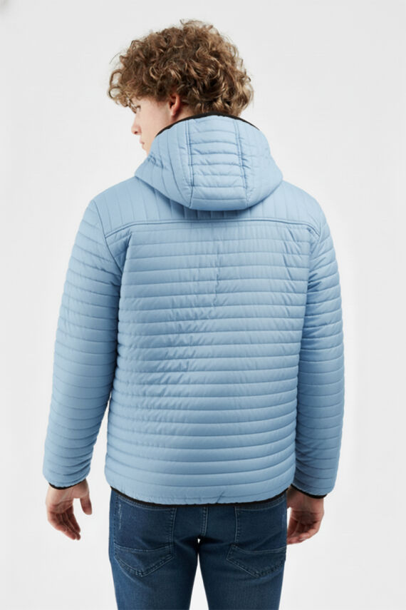 İçi Astarlı Su ve Rüzgar Geçirmez Cepli Kapüşonlu Erkek Mont - 41