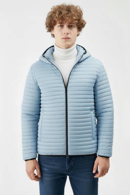 İçi Astarlı Su ve Rüzgar Geçirmez Cepli Kapüşonlu Erkek Mont - 38