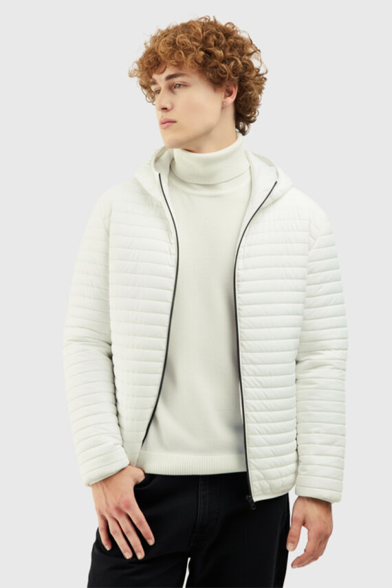 İçi Astarlı Su ve Rüzgar Geçirmez Cepli Kapüşonlu Erkek Mont - 47